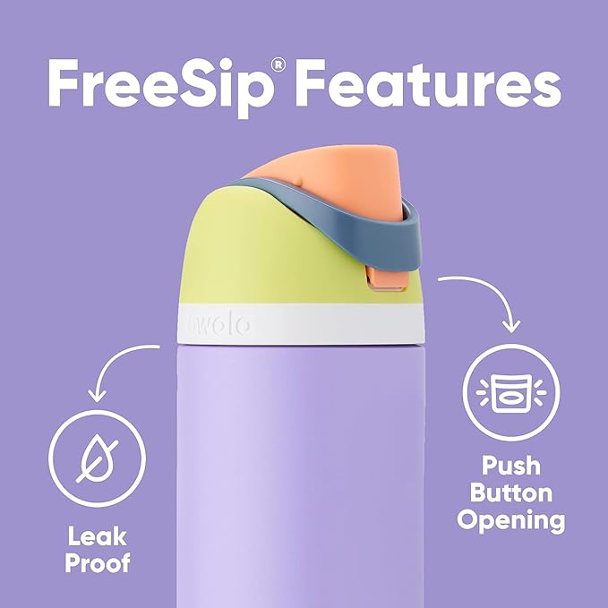 Owala FreeSip Insulated Stainless Steel Water Bottle with Straw for Sports, Travel, and School BPA-Free Sports Water Bottle, 24 oz, Surfs Edge | Insulated, with Straw, for Sports, Travel, and School, BPA-Free