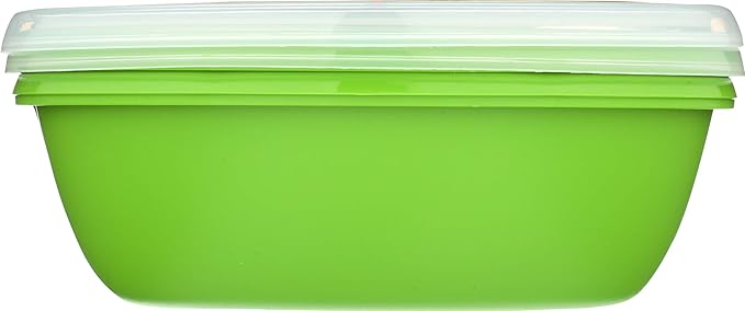 Preserve Dishwasher Safe BPA Free Sandwich Food Storage Container Made from Recycled Plastic in the USA, Set of 2, Apple Green