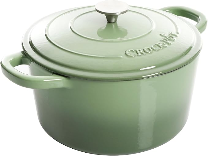 Crock-Pot Artisan Round Enameled Cast Iron Dutch Oven, 7-Quart, Scarlet Red