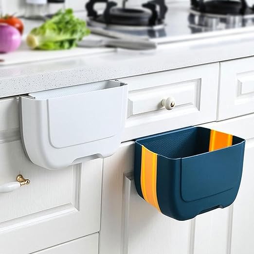 Hanging Trash Can, Kitchen Garbage Bin Waste Bins, Foldable Trash Can Wall-Mounted Trash Can Cabinet Door Hanging Trash Can Portable Storage Bin Trash Can (Size : A)