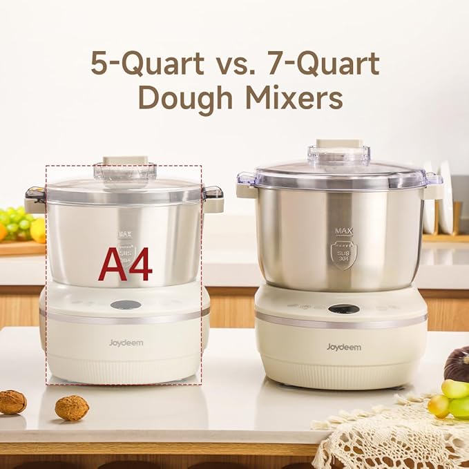 Joydeem Electric Dough Maker with Ferment Function, 5.3Qt Dough Mixer Machine, Perfect for Bread Pizza Roti Dumpling Dough & Sourdough, HMJ-A501
