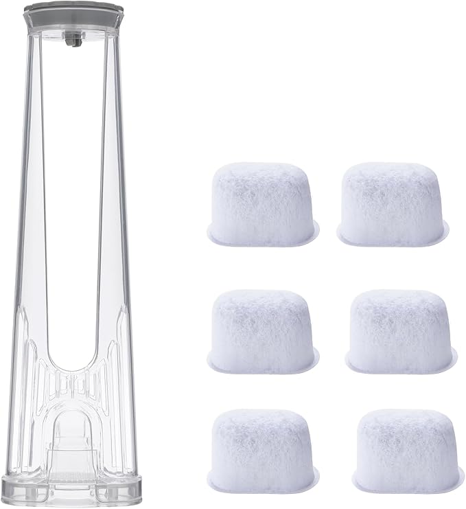 Water Filter Holder Starter Kit for Keurig 2.0 K-Express Essentials K-Supreme (Plus) K-Cafe K-Select K-Elite Brewers K-slim, Water Reservoir handle with 6 filters