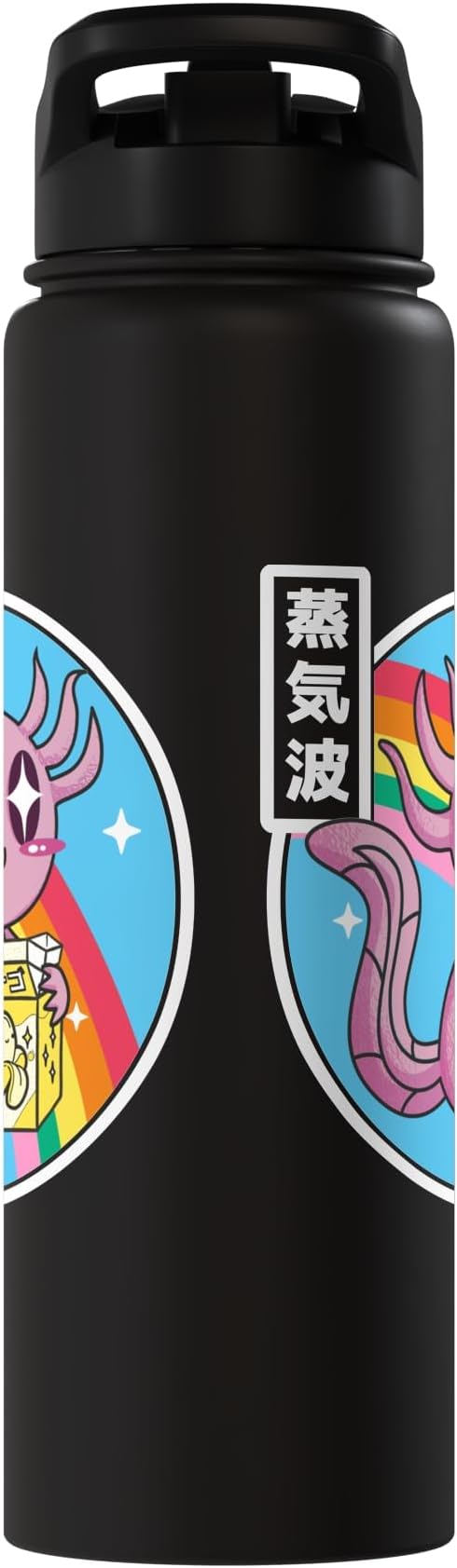 Axolotl Banana Milk Carton Kawaii Retro Rainbow Anime Stainless Steel Insulated Water Bottle