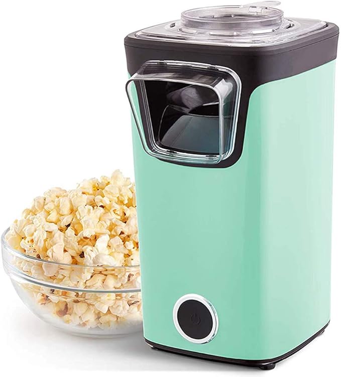 Dash Turbo Pop Popcorn Maker - Theater-Style Popcorn Machine - Comes with Measuring Cup & Butter-Melting Tray - Convenient, Space-Saving Design - 8 Cups, Aqua