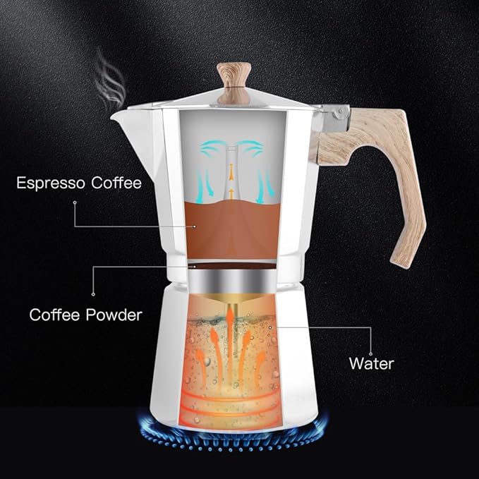 wedrink 12 Cup Stovetop Espresso Maker Aluminium Moka Pot Percolator