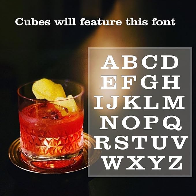 Letter X Monogram Ice Cube Mold Custom Ice Cube Mold 2 Inch Big Initials Silicone Ice Cube Tray Gifts for DAD Gifts for Him