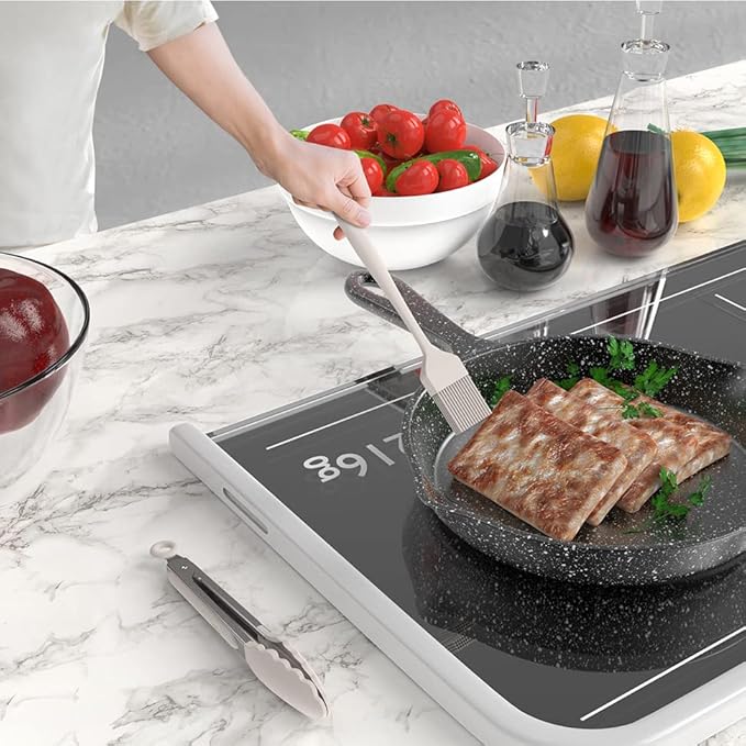 AOTHOD Silicone Cooking Utensils Set - 446°F Heat Resistant Kitchen Utensils,Turner Tongs,Spatula,Spoon,Brush,Whisk,Kitchen Utensil Gadgets Tools Set for Nonstick Cookware,Dishwasher Safe (BPA Free)