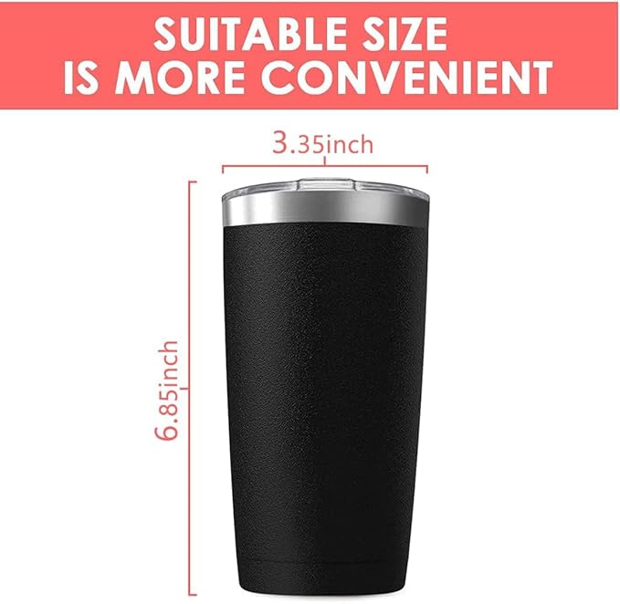 12Pack 20oz Tumbler Vacuum Insulated Travel Mug with Lids, Stainless Steel Double Wall Bulk Cup for Home, Office, Outdoor Suitable for Vehicle Cup Holders （White）