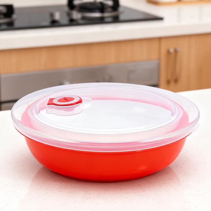 ibasenice 5PCS Silicone Glass Bowl Lid - 5inch Vented Food Storage Bowl Covers - Microwave Safe Replacement Lid for Ceramic Glass Food Containers
