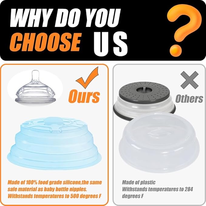 2 in 1,Silicone Covers for Food Storage & Microwave Place Mat - Bowl Holder, for Splatter Guard, Multi-use: Silicone Trivet, Pot Holders Drying Cover for Microwave Oven