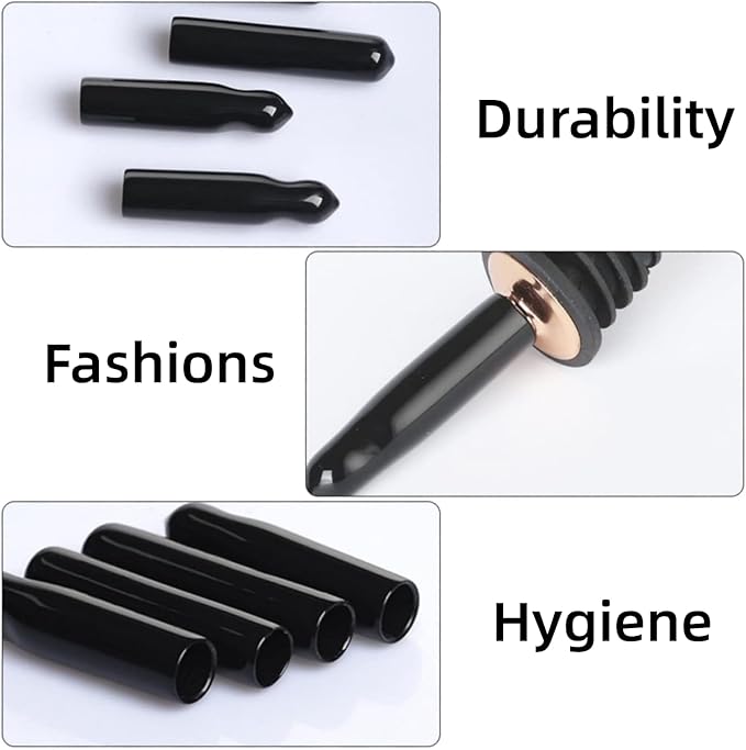 100 Pcs Liquor Bottle Pourer Cap Olive Oil Pour Spouts Rubber Dust Cover Caps Dust-Proof,Food-Safe
