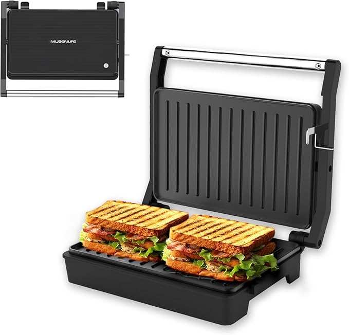 Small Size, Mini Size Panini Press,Sandwich Press,Pnini Grill,Perfect for Grilling Sandwich,Steak,Burger,Panini,Sausage,Non-Stick Coating, Auto Temperature,GT59