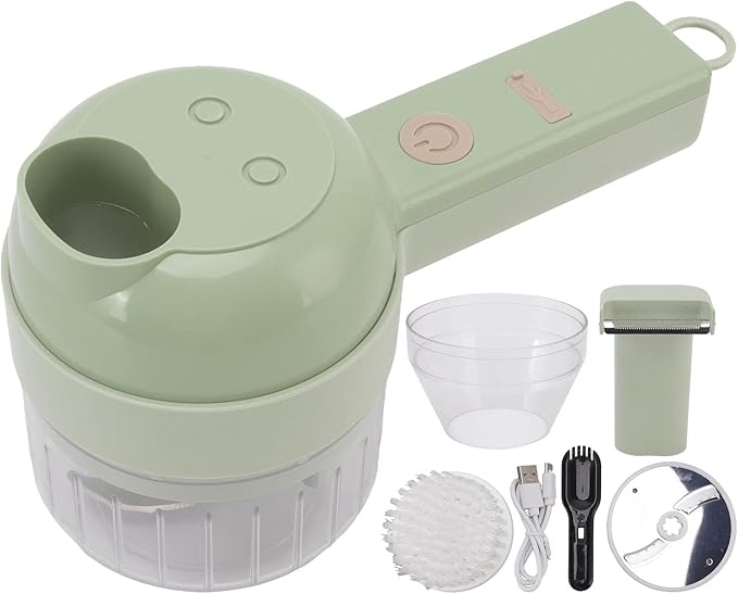 4 in 1 Electric Food Chopper Mini 200ml USB Rechargeable Handheld Wireless Garlic Processor