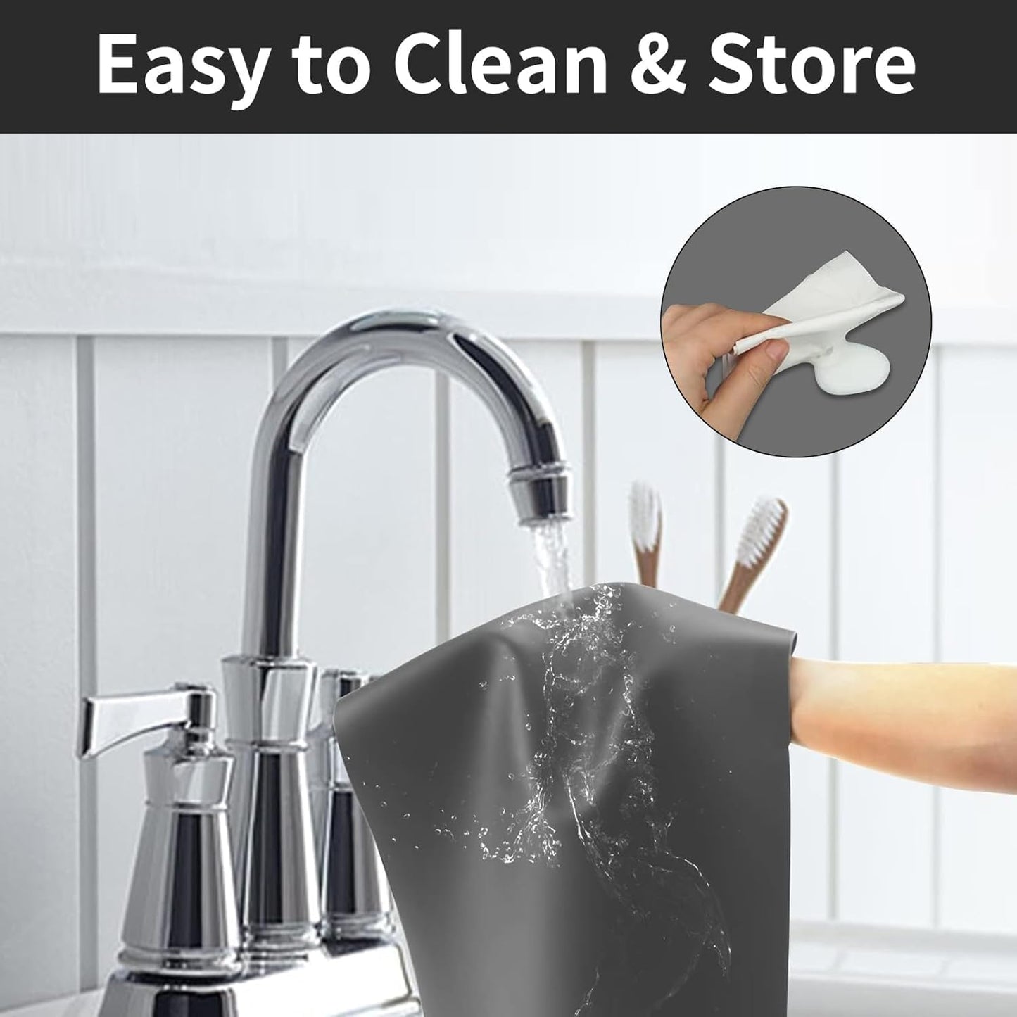 2MM Super Thick Large Silicone Mat, 31.5"x23.6"(80cmx60cm) Non-Slip Heat Resistant, Thicken Kitchen Counter Mats, Waterproof Countertop Protector for Craft (Brown)
