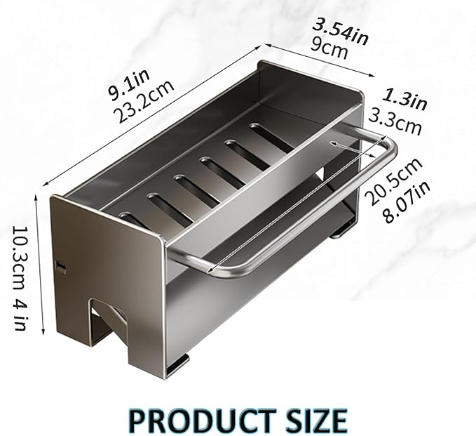 Utensil Holder,Compact Kitchen Sink Drying Rack - Durable and Stylish Solution,Self-Draining Tray Design,with Rag Rack（White）