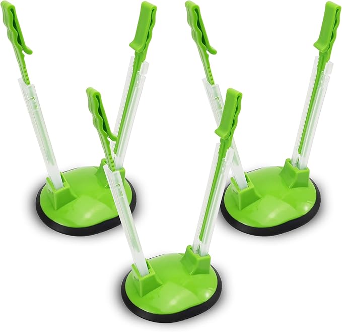 Baggy Rack Hands-Free Clip Food Storage Freezer Baggy Holder Pack 3 Green