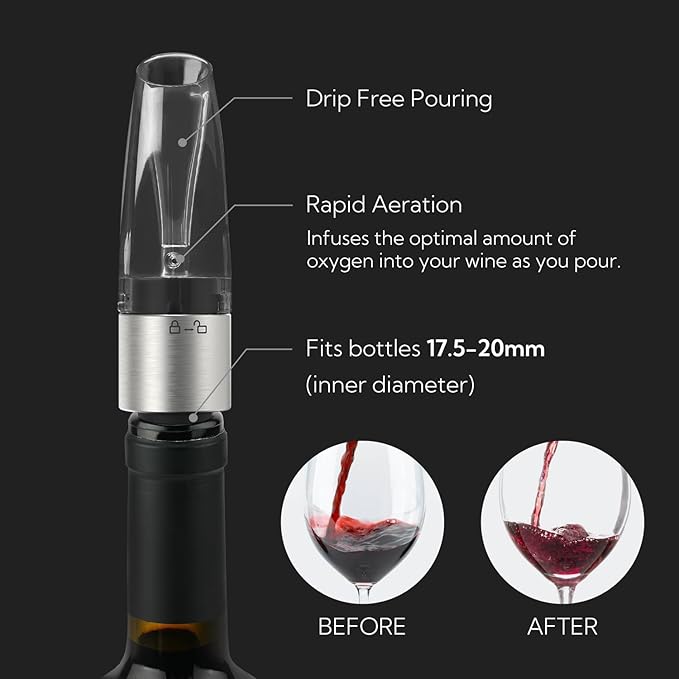Wine Aerator Pourer and Wing Corkscrew Wine Opener