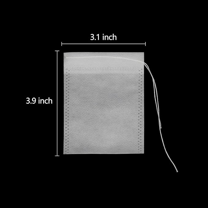 Tea Filter, Tea Bags, Tea Bags for Loose Leaf tea 100PCS 4IN x3.2IN White