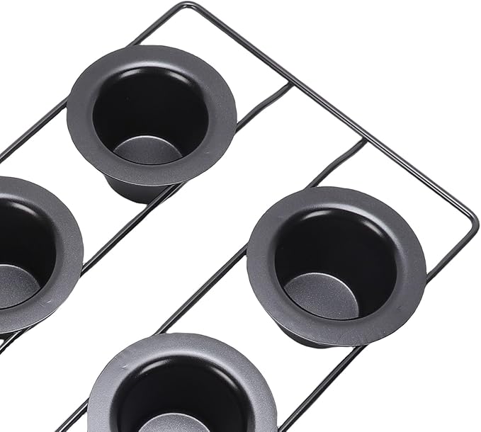 6-Cup Popover Pan - Carbon Steel Professional Bakeware, Non Stick for Yorkshire Pudding, Muffins and Popovers