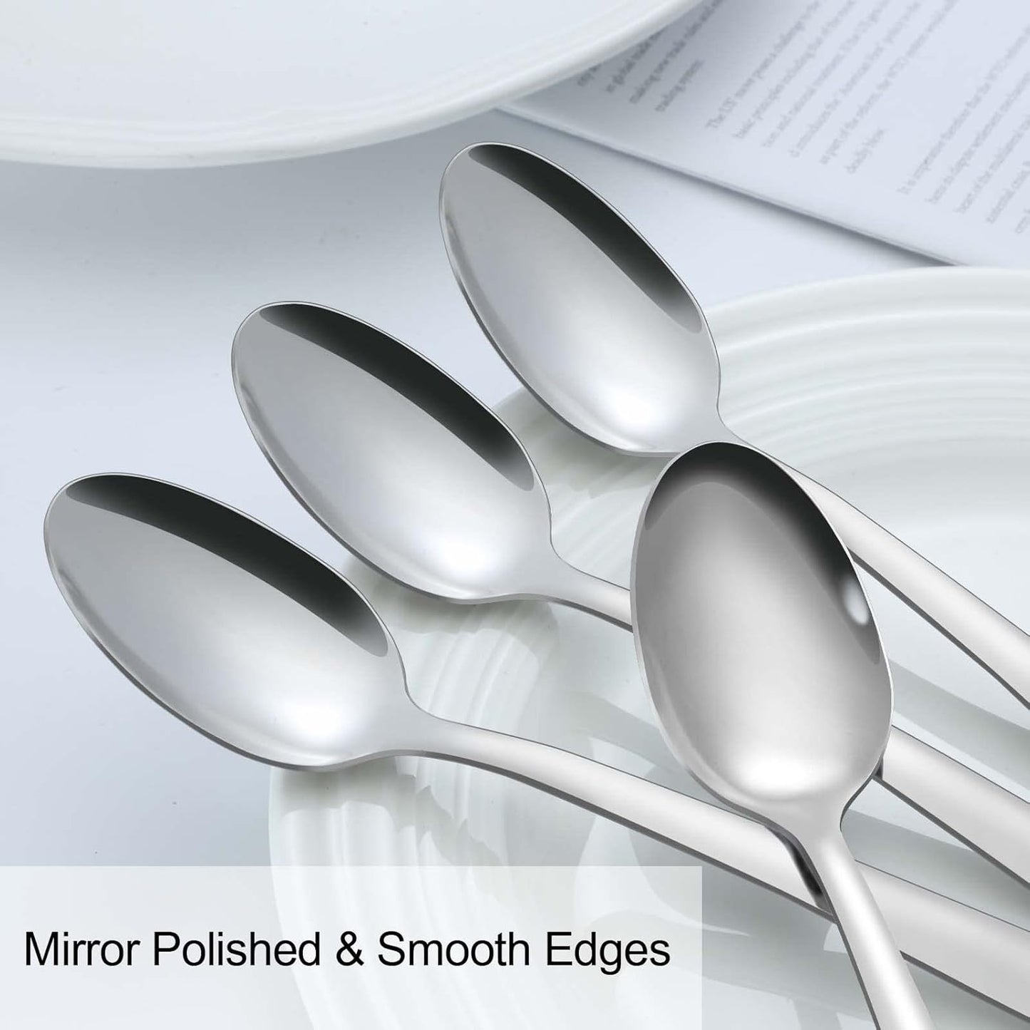 Pleafind 36Pcs Coffee Spoons, 4.7 Inch Spoons Silverware, Stainless Steel Tea Spoon, Mini Spoon, Mirror Polished Teaspoons for Home, Kitchen, Restaurant, Dishwasher Safe