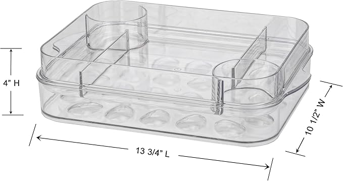 Prodyne Charcuterie On Ice & Deviled Eggs On Ice Platter 2 Piece Serveware Set