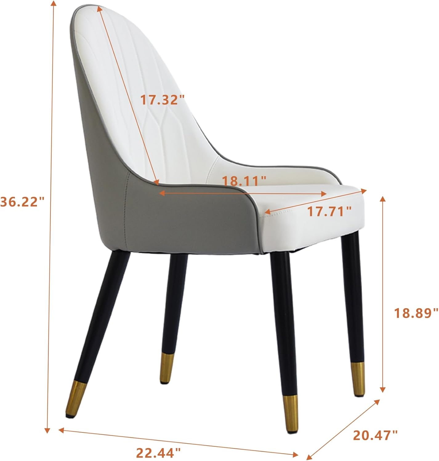 Montary 9 Piece Dining Table Chairs Set, Modern Dining Table Set of 8, Includes 59" D Marble Round Table with Black Iron Metal Base, 8 Gray White Dining Chairs for Home, Kitchen