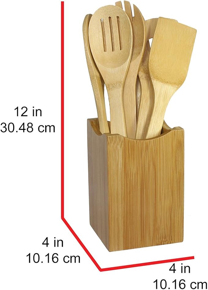 Oceanstar Bamboo Cooking Utensil Set, 7-Piece