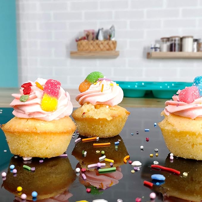 CAKETIME Mini Muffin Pan 24 Mini Cupcake Pans Silicone Molds Food Grade Silicone Muffin Pans for Baking Pack of 2
