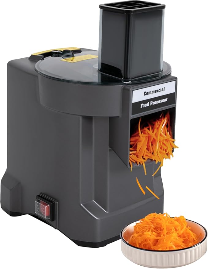 3-in-1 Commercial Vegetable Processor, Multifunctional Electric Vegetable Dicer Slicer Shredder with 3 Blades, Automatic Food Processor for Onion Shredder Potato Slicer