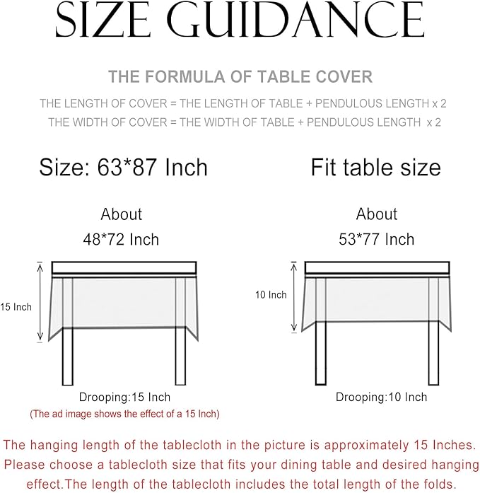 patdrea Designer Linen Tablecloth for Rectangle Table,Red Vintage Animals Pattern Floral Tablecloths,Decor Table Cover for Kitchen Dining Christmas,Tea Party,Thanksgiving,Party,63"x87"-Townlife E