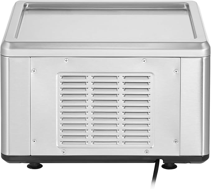 VEVOR Fried Ice Cream Machine, 12.6" x 8.5" 120W Stir-Fried Ice Cream Roll Maker with Compressor and 2 Scrapers, for Making Dessert Rolls, Frozen Yogurt