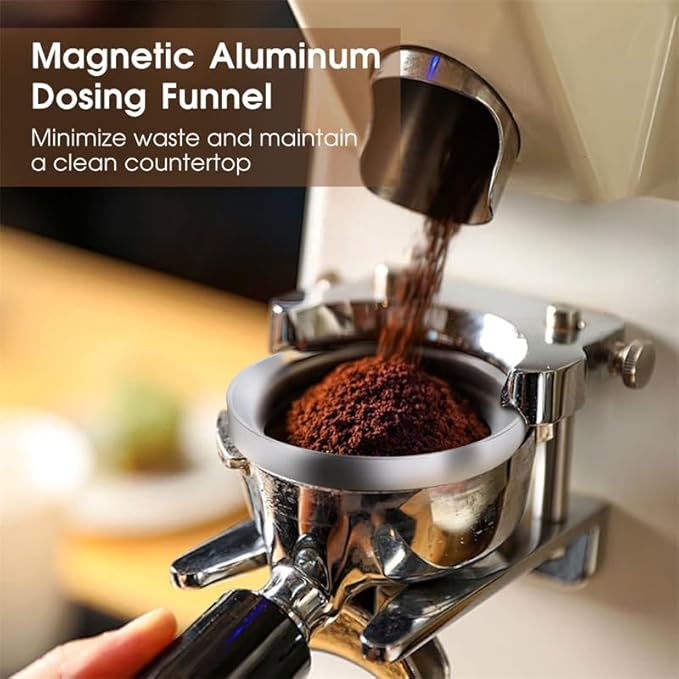Reoszeank 58mm Espresso Accessories Kit, Coffee Distributor and Tamper Leveler, WDT Tool and Dosing Funnel Set Fits 58 mm Espresso Machines and Portafilters