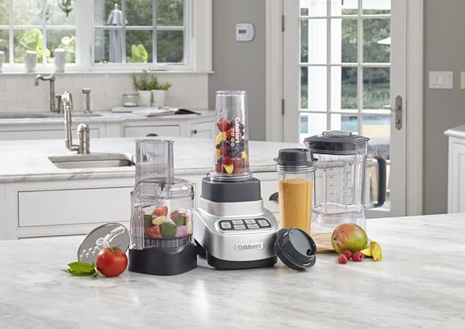 Cuisinart BFP-650P1 Velocity Ultra Trio 1-HP Blender/Food Processor with Travel Cups, Die Cast