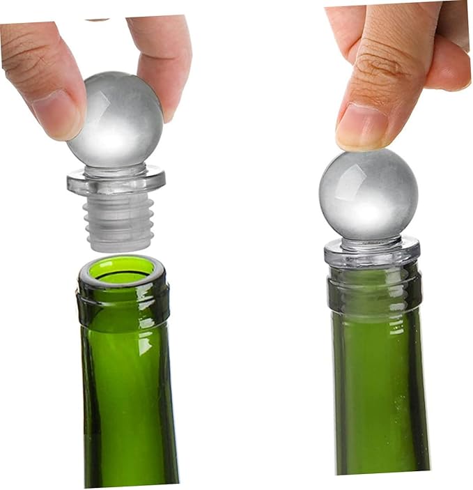 24pcs Glass Ball Bottle Stoppers Portable Wine Saver with Sealing for Aromatherapy Perfume Oil Dispenser Bottles Lightweight Reusable Decorative Caps for Home and Travel