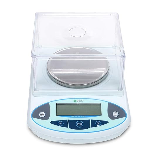 U.S. Solid Digital Precision Analytical Balance 500g x 0.01g, High Precision Electronic Scale for Laboratory, Jewelry, Industrial Use