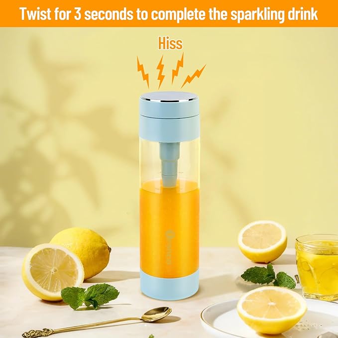 Tronco Reusable Carbonating Bottle – BPA-Free PET Plastic Sparkling Water Bottle, Compatible with Portable Soda Makers, Perfect for Travel, Sports & Home