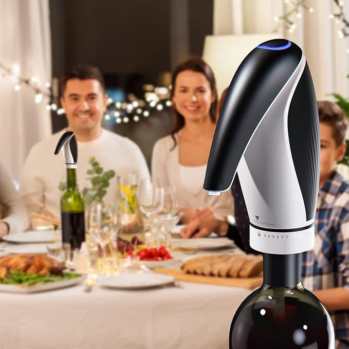 Electric Wine Aerator, Rechargeable Wine Dispenser and preserve Gifts Set, 2022 Latest Models Smart Wine Decanter, Wine Gifts for Women, Wine Lovers or Own Use