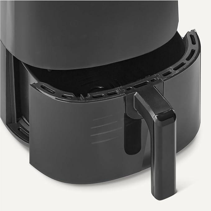 Amazon Basics 6-Quart Air Fryer with Easy View Window, 8 Preset Menus, 1550W, Black