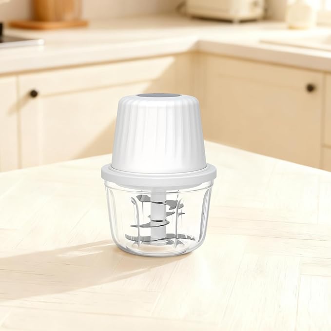 Cordless Veggie Chopper, 13.5 Oz / 400 Ml Electric Garlic Chopper, Mini Food Processor for Pepper, Ginger, Onion, Wireless Food Processor with Type-C Charging