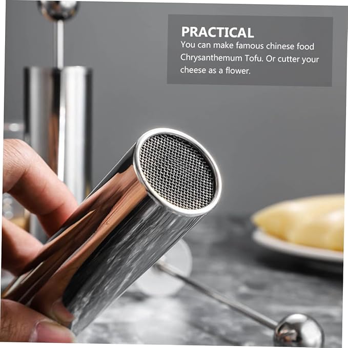 OUNONA 3 pcs Stainless Steel Tofu Cutter Chrysanthemum Design Tofu Press for Home Use Kitchen Tool and Cheese Easy to Clean and Use