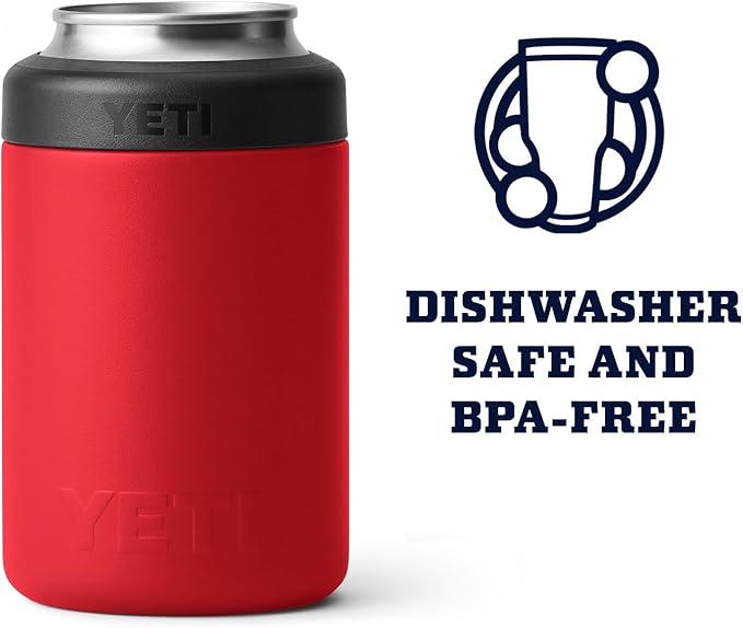 YETI Rambler 12 oz. Colster Can Insulator for Standard Size Cans, Rescue Red (NO CAN INSERT)