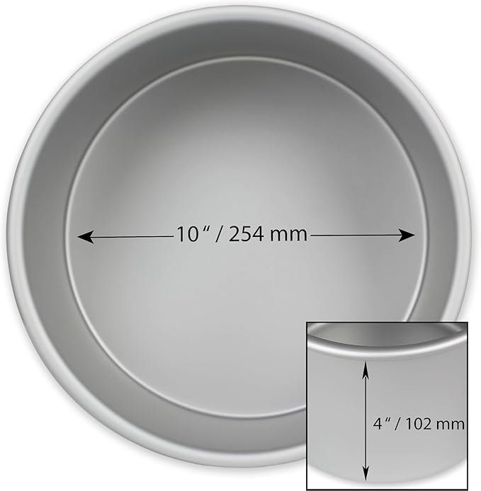 PME Professional Aluminum Round Baking Pan 10 x 4in