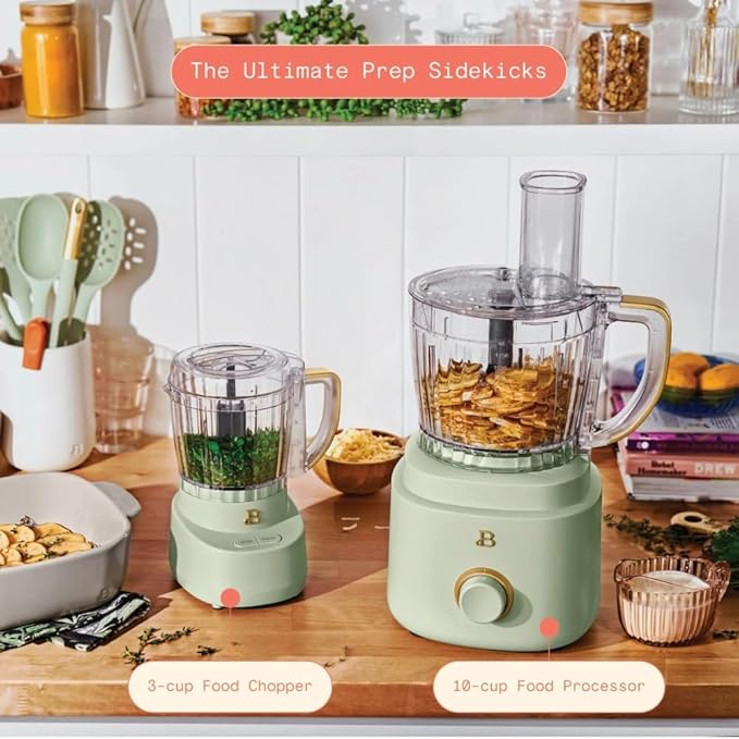 3-Cup Mini Food Chopper, Chop-Puree Selector, Dishwasher Safe Parts & Safe Lid, 250W (Sage Green)