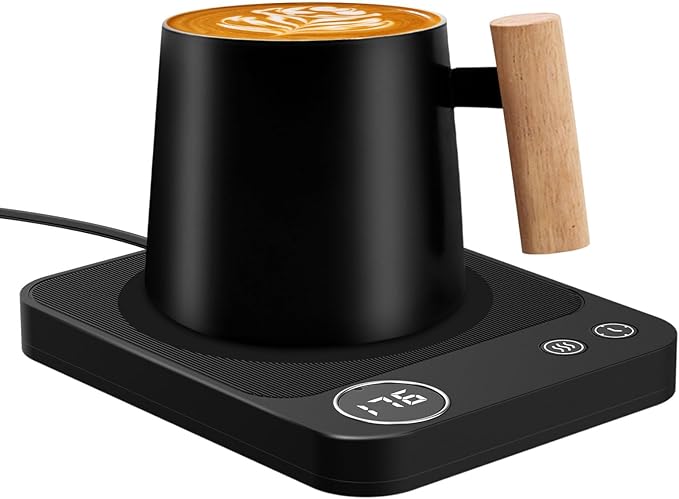 Mug Warmer, Electric Coffee Warmer with 3 Temp Settings, 2-12H Auto-Shutoff Coffee Mug Warmer for Home/Office Desk, Smart Cup Warmer for Milk Tea/Hot Drinks, Candle Warmer Plate (No Cup Included)