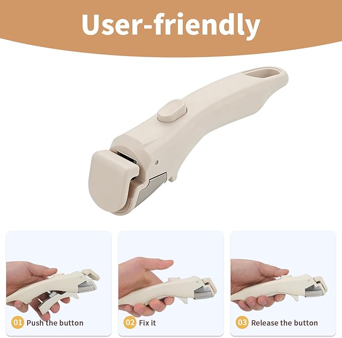 Removable Handle Ivory White, Detachable Handle for Pots and Pans, Universal Cookware Handles, Compatible with Thin Edge Cookware, 2 Pack