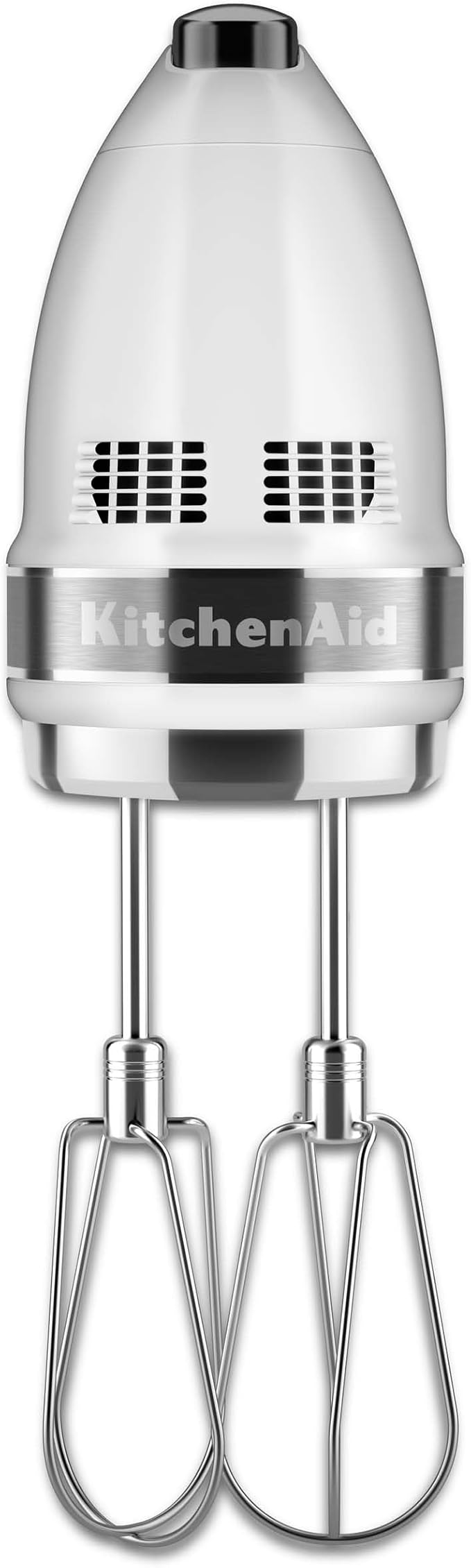 KitchenAid Classic Series 4.5 Quart Tilt-Head Stand Mixer K45SS, White & 7-Speed Mixer-KHM7210 Hand Mixer, White