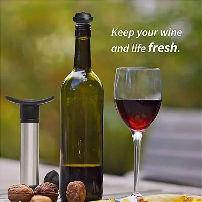 Wine Stoppers 30pcs Stainless Steel Stoppers - Wine/Champagne Vacuum Pump Sealer