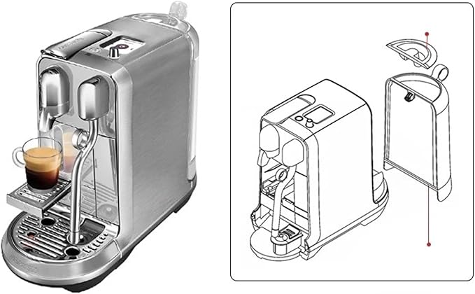Water Tank Lid Compatible for NESPRESSO Creatista Plus J520 Coffee Machine | OEM Compatible Replacement Water Reservoir Cover
