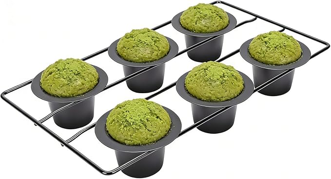LICAEVEY Professional 6 Cup Popover Pan, Deep Non Stick Carbon Steel Bakeware for Yorkshire Pudding & Muffins, Dishwasher Safe Easy Clean Baking Pan