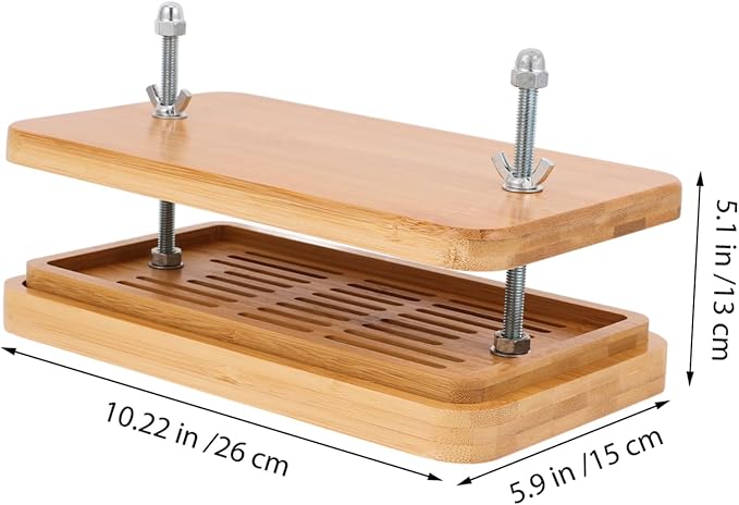 LABRIMP Homemade Tofu Maker Bamboo Tofu Press Mold Bean Curd Molds Pressure Drainer